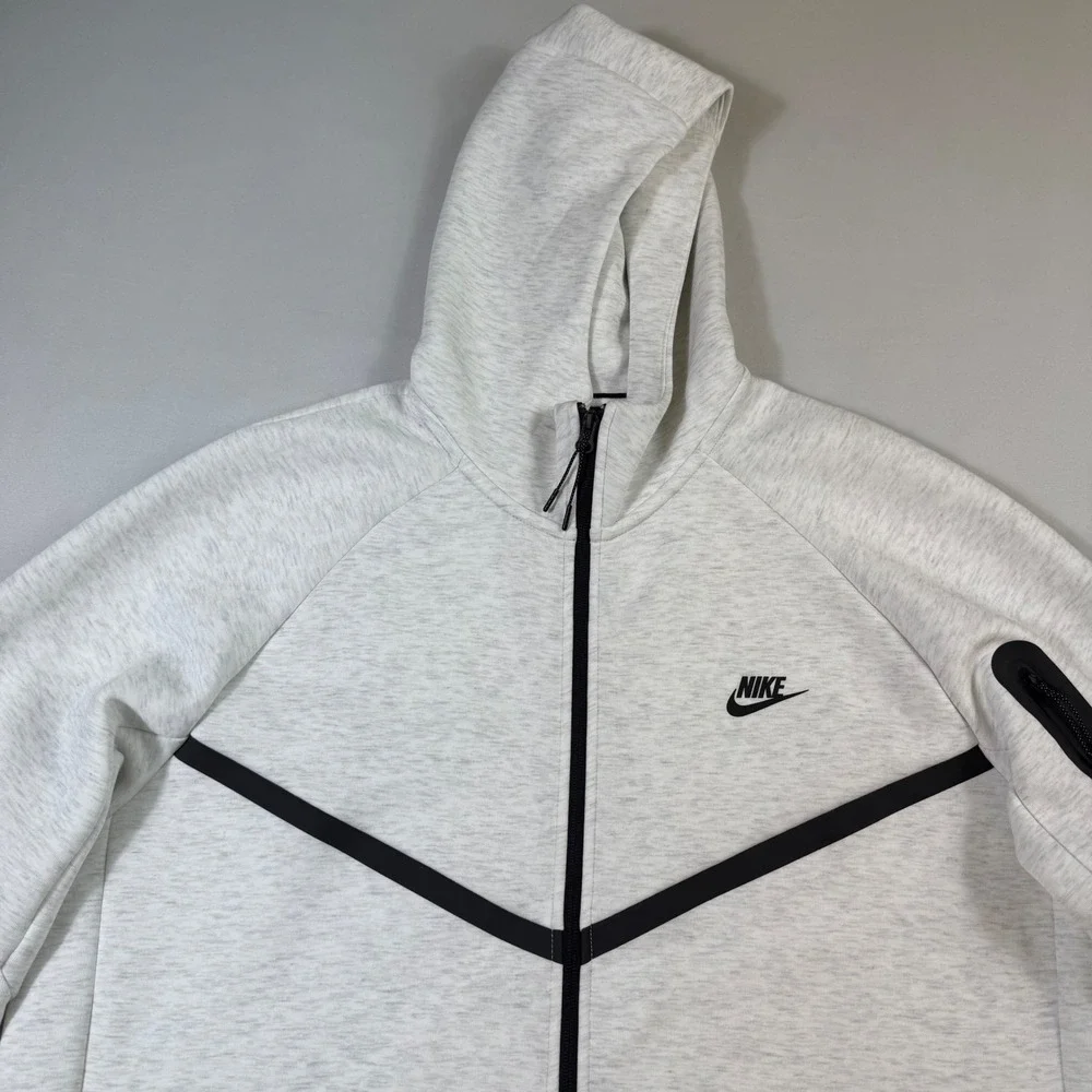 Nike Tech Fleece Windrunner Full Zip Hoodie Mens XL Heather Grey HV0949-051